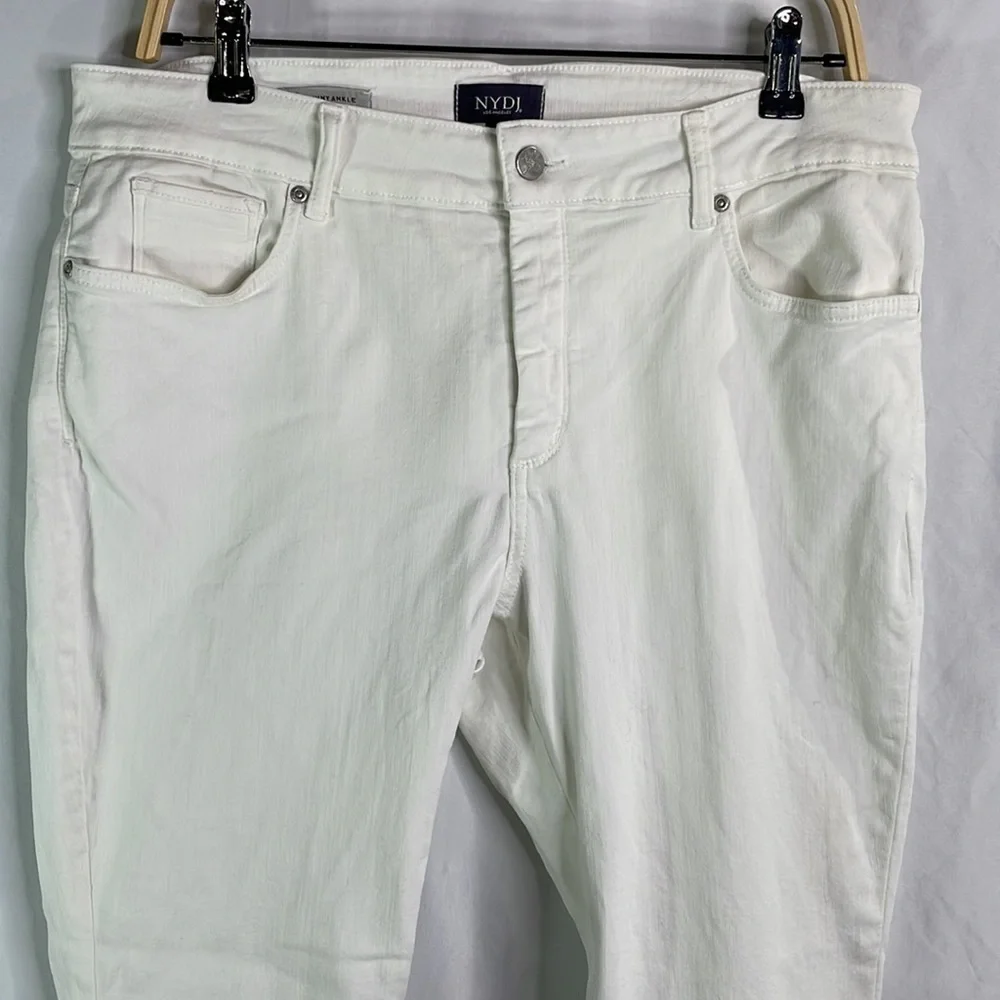 NYDJ Ami skinny ankle white jeans